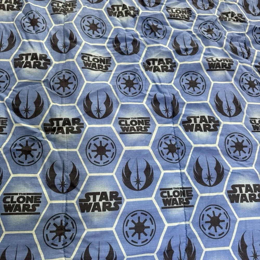 Star Wars Clone Wars Full Size Comforter Blanket Double Sided Yoda Ahsoka Anakin